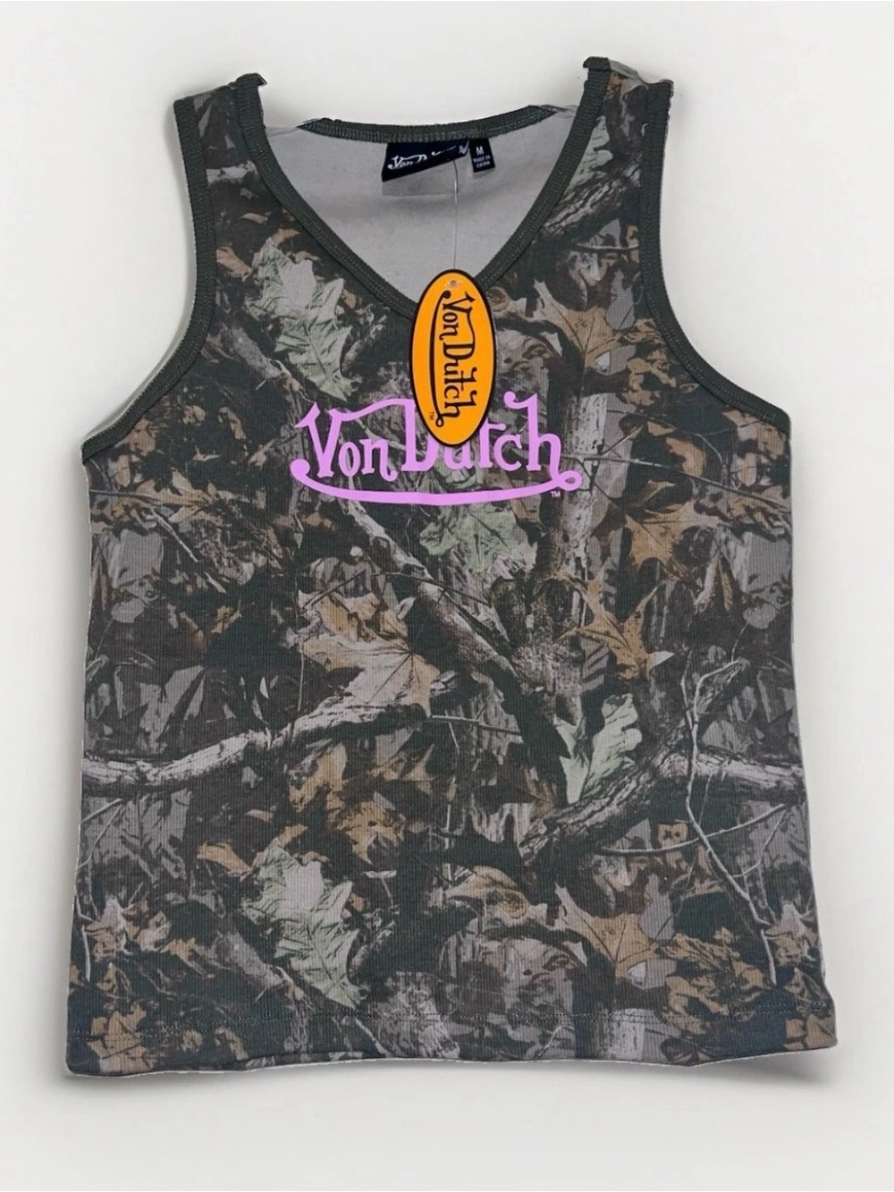 New Von Dutch Camo Tank Top Viral Camouflage Top Women's Size Medium NWT